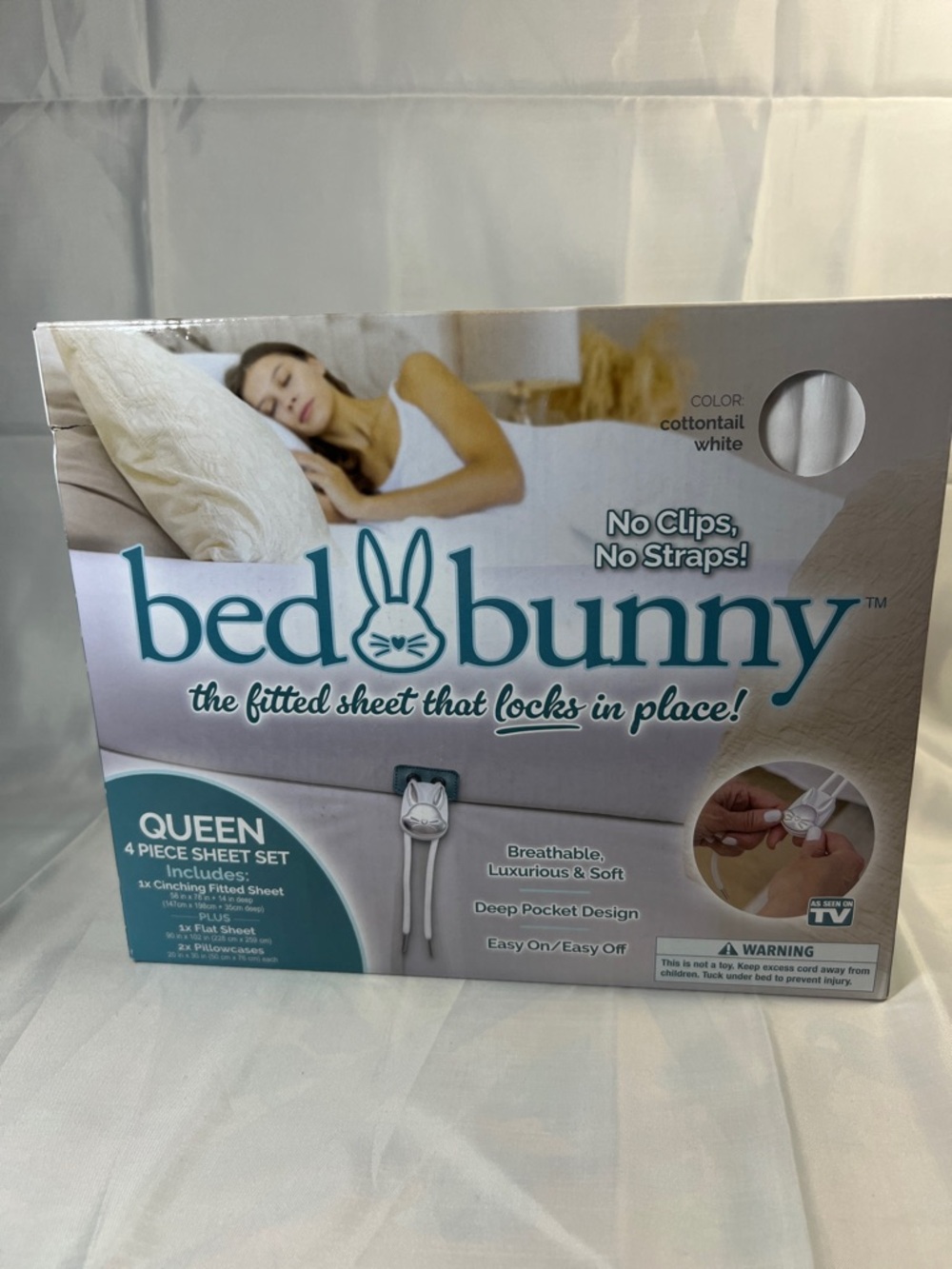 Queen Sheet Set in Cottontail White